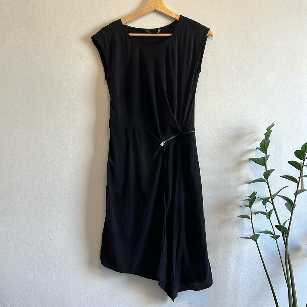 Asymmetrical zip waist Allsaints 100% silk